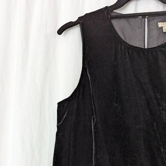 J Crew Black Velvet Peplum Blouse Size 4 - Picture 5 of 14